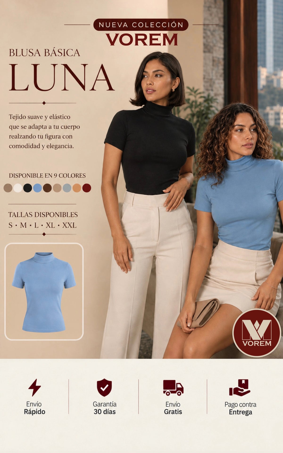 BLUSA BASICA LUNA