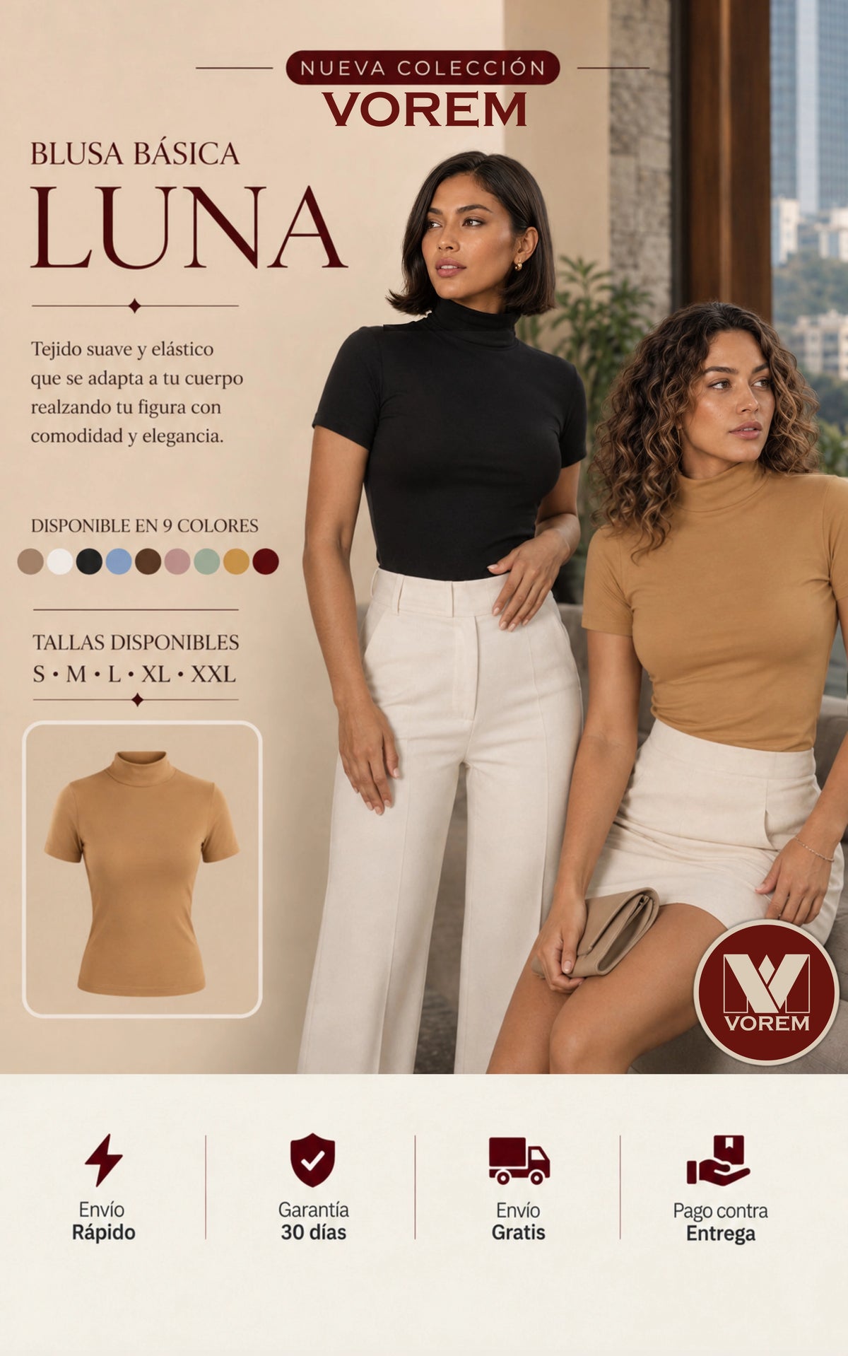 BLUSA BASICA LUNA