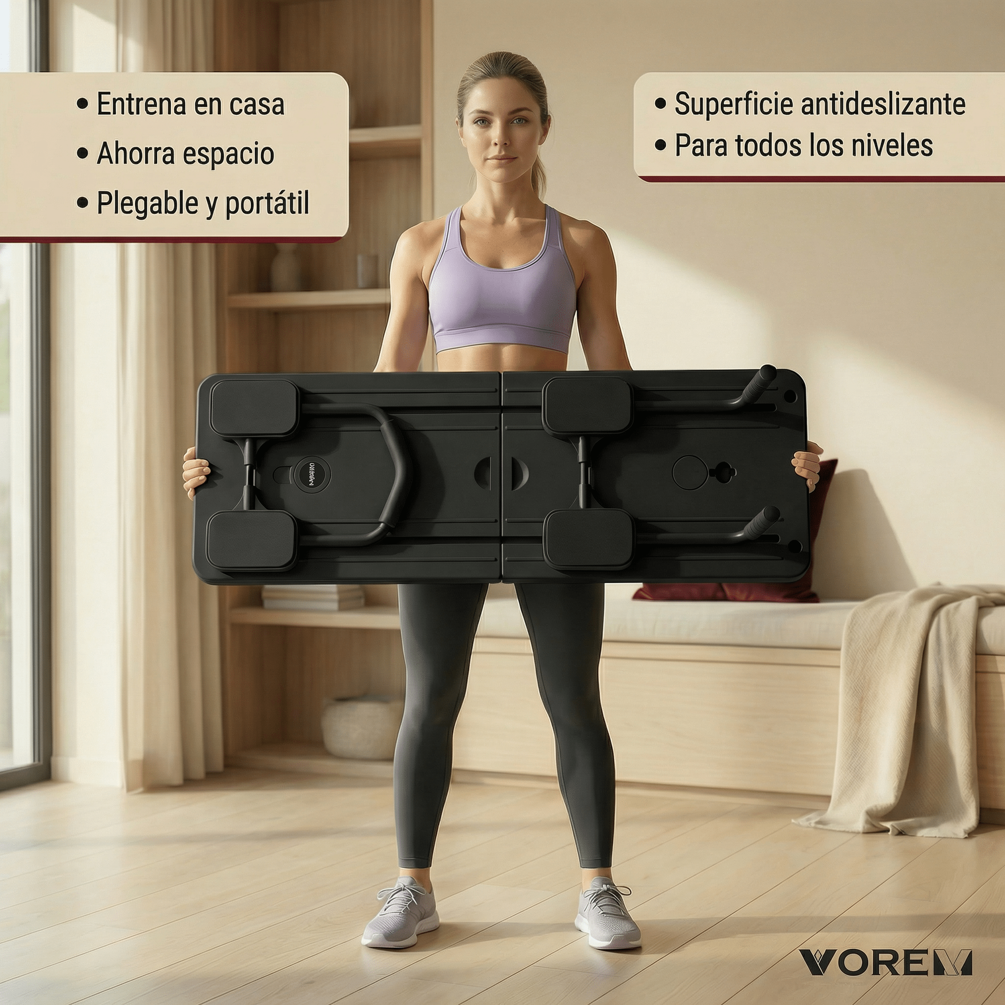 Tabla de pilates multifuncional portátil para entrenamiento en casa